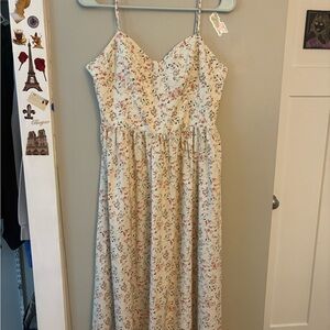 SHEIN Cream Floral Dress